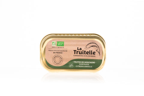 Truites de montagne marinade citron et basilic