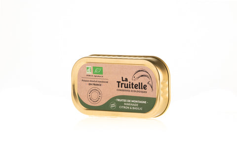 Truites de montagne marinade citron et basilic