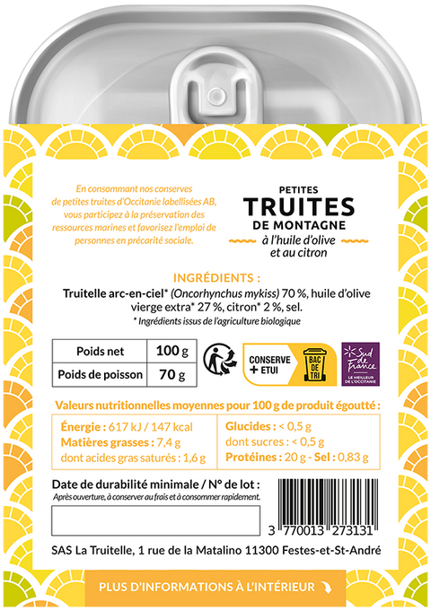 Truites de montagne à l'huile d'olive et au citron