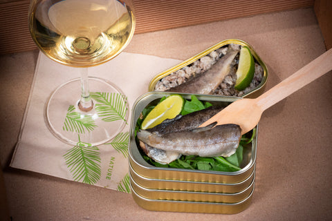 Truites de montagne marinade citron et basilic